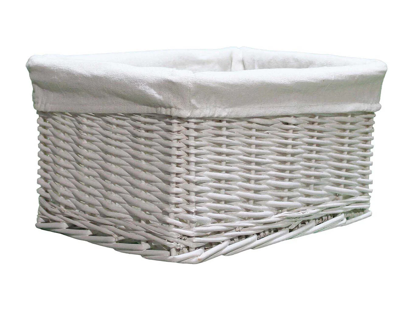 Corbeille de rangement osier blanc