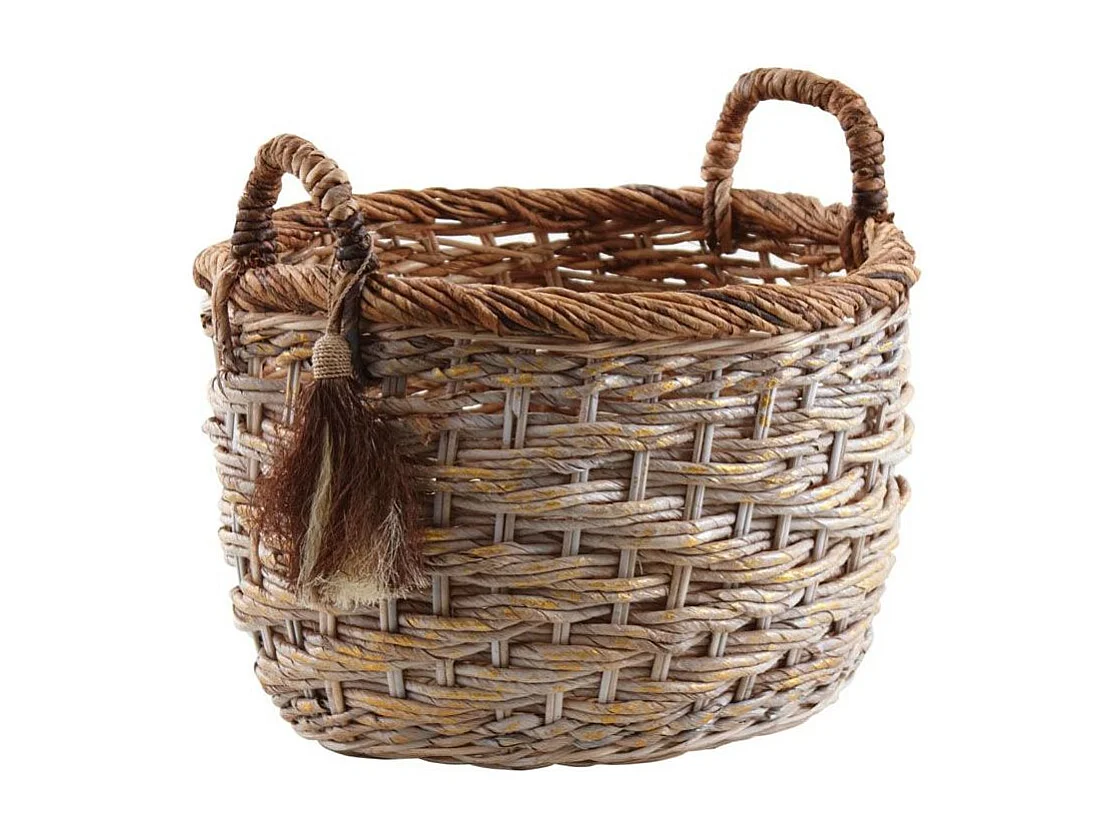 Corbeilles de rangement rondes en bananier (Lot de 3)