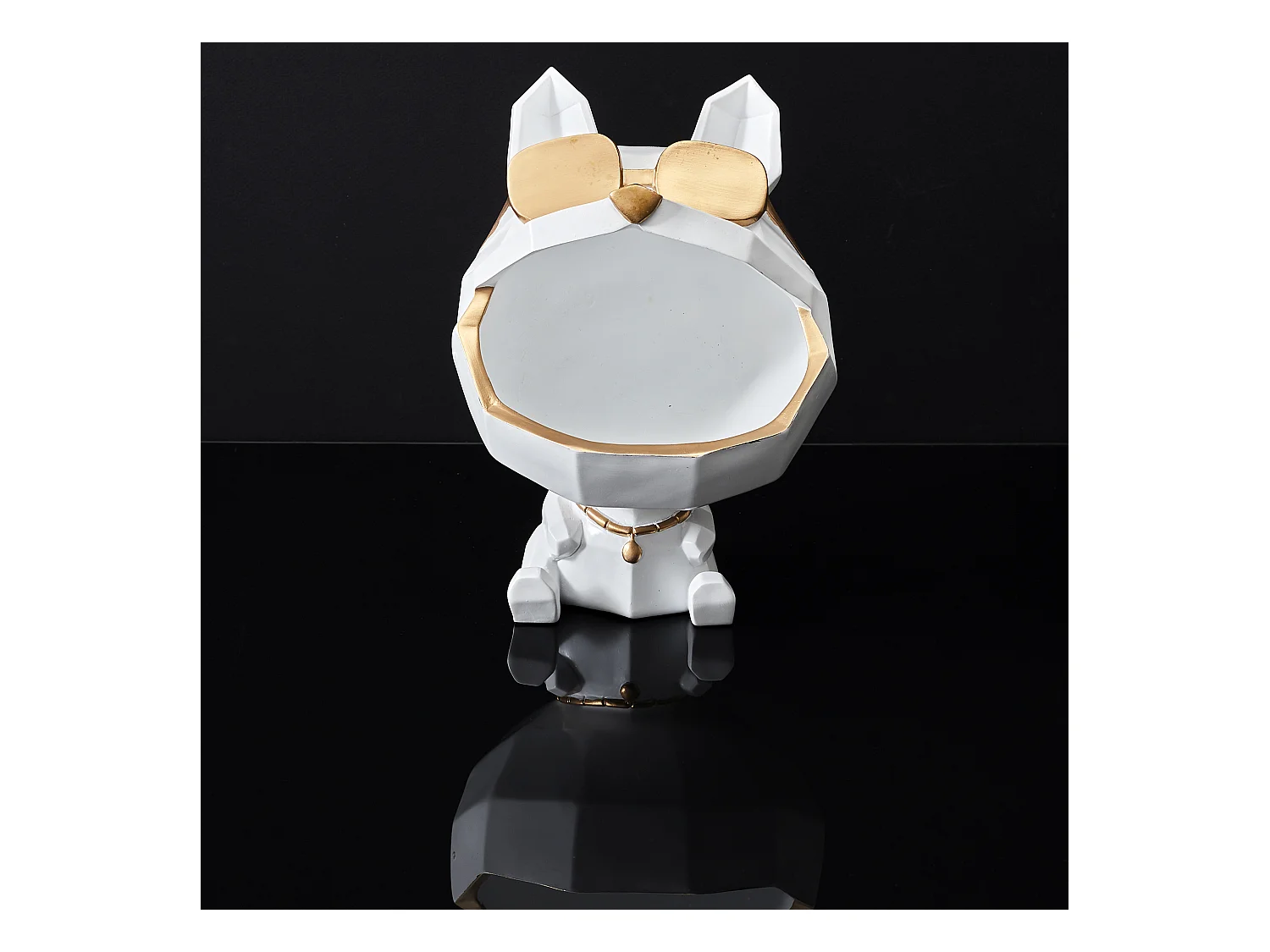 Taschenleerer Hund goldene Origami-Brille