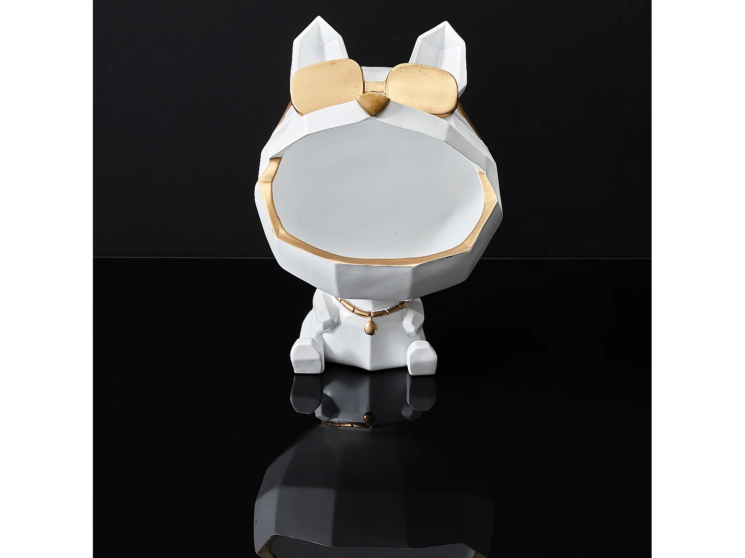 Taschenleerer Hund goldene Origami-Brille