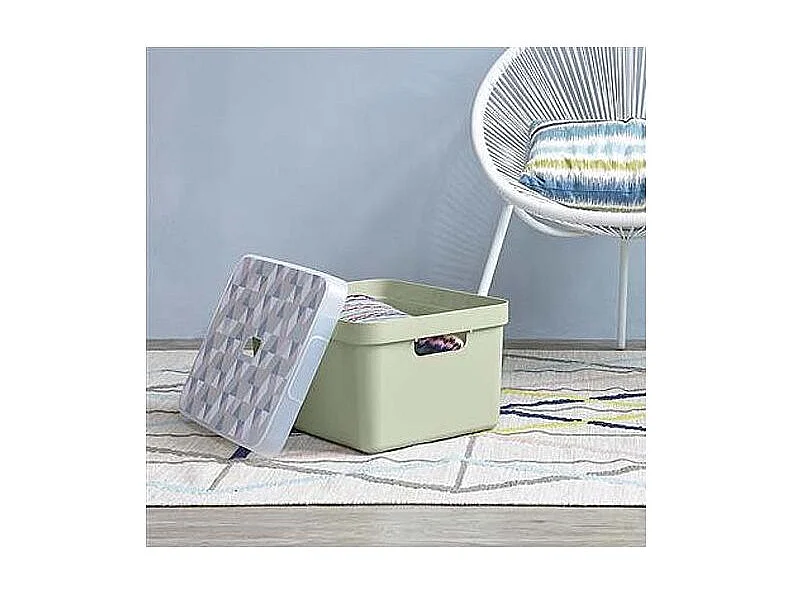 Boite de rangement Sigma home Box 32 L Vert clair