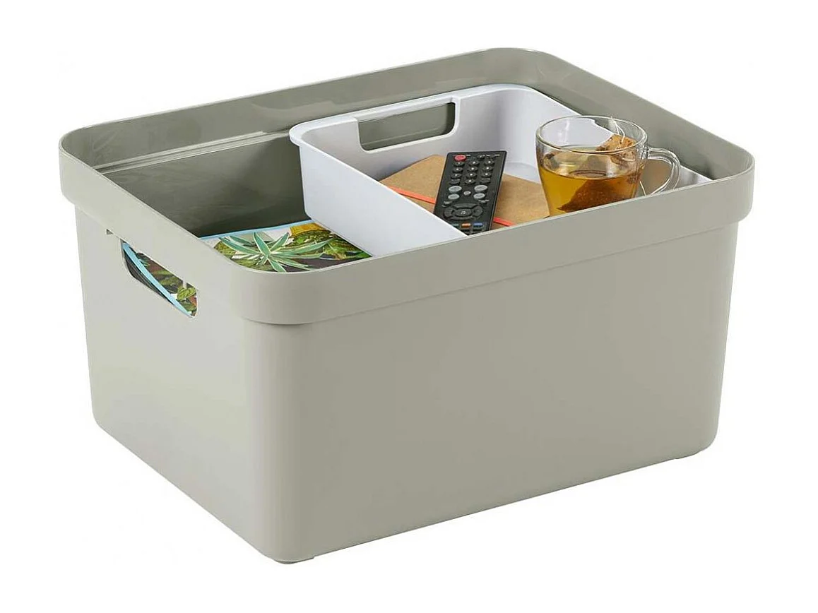 Boite de rangement Sigma home Box 32 L Vert clair