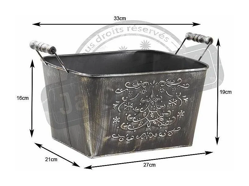 Corbeille métallique Sapin