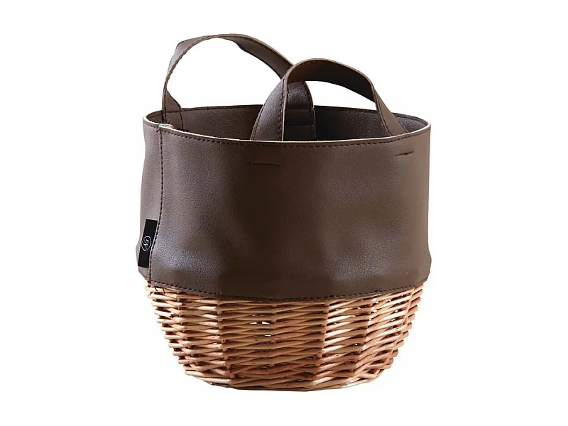 Corbeille osier et polyuréthane – Cache-pot ou rangement souple