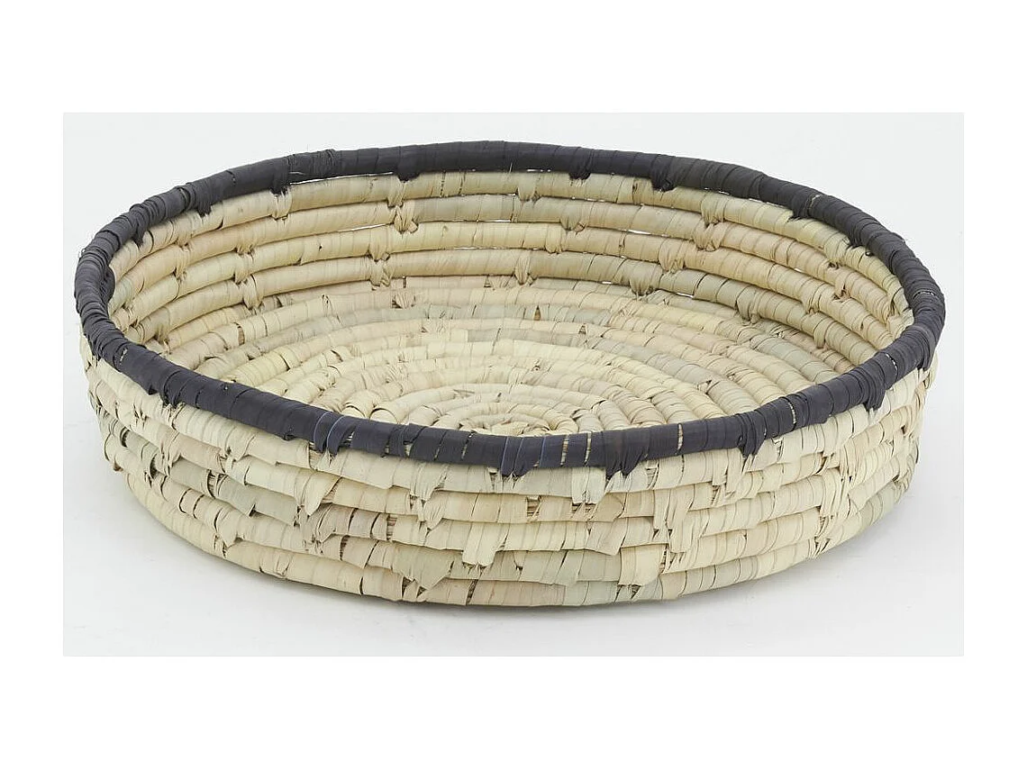 Corbeilles basses en jonc naturel (Lot de 3)