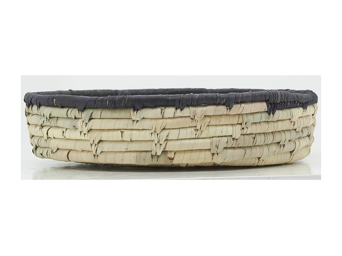 Corbeilles basses en jonc naturel (Lot de 3)