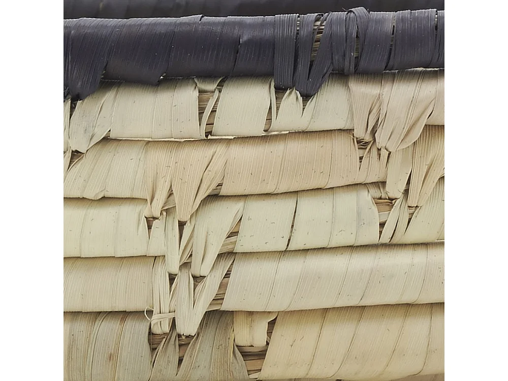 Corbeilles basses en jonc naturel (Lot de 3)