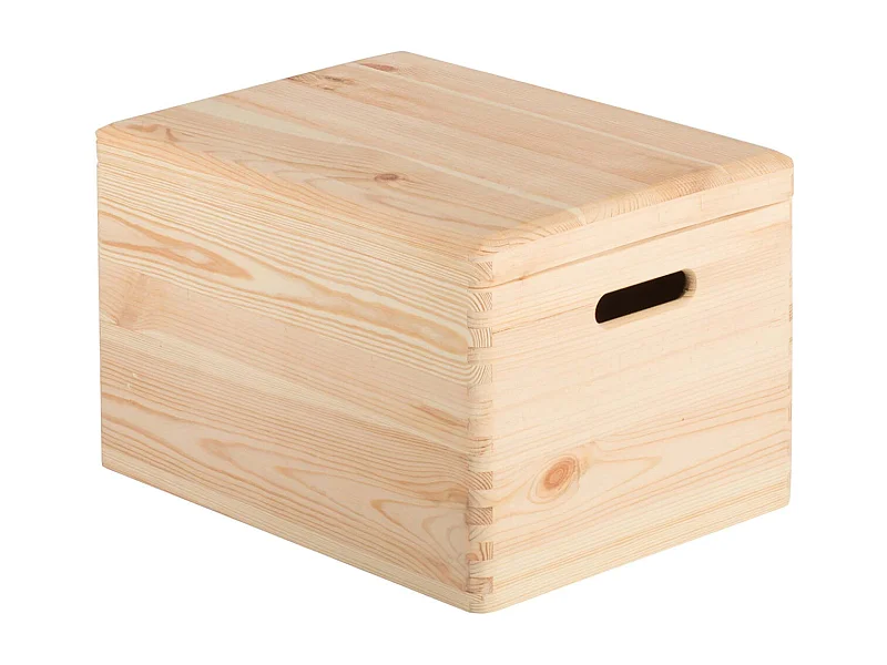 Aufbewahrungsbox aus massivem Kiefernholz mit Deckel Größe 4