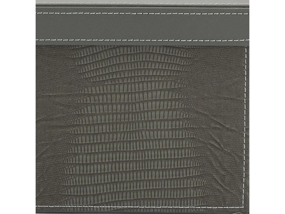 Coffret effet lezard en polyuréthane gris