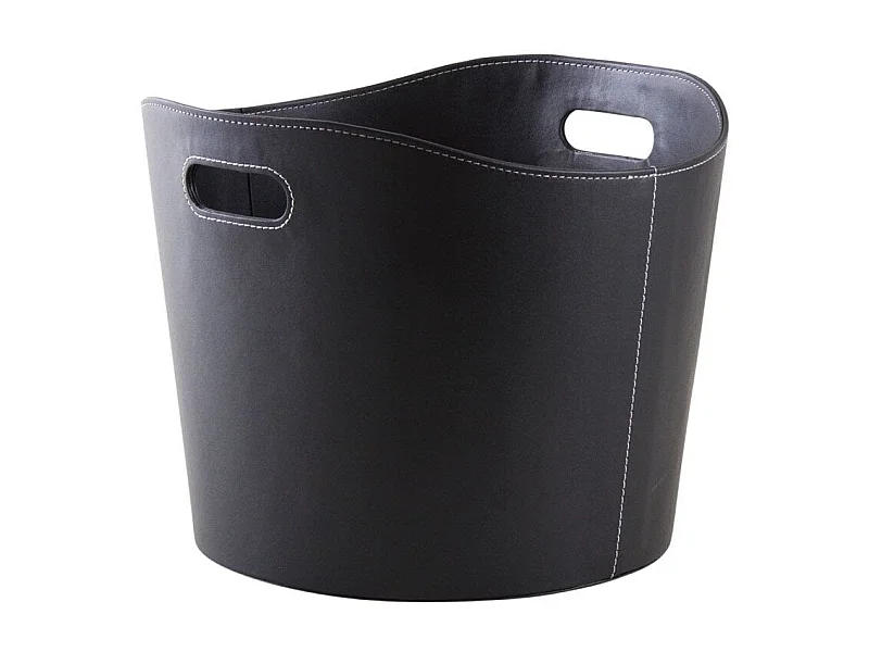 Corbeille de rangement en polyuréthane noir