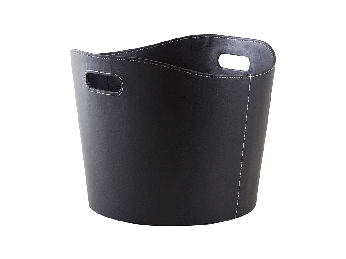 Corbeille de rangement en polyuréthane noir