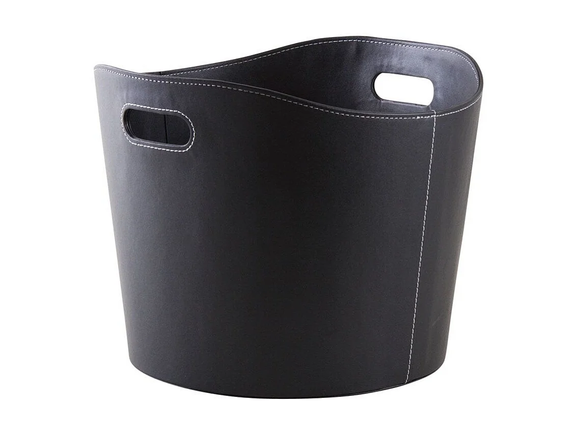 Corbeille de rangement en polyuréthane noir