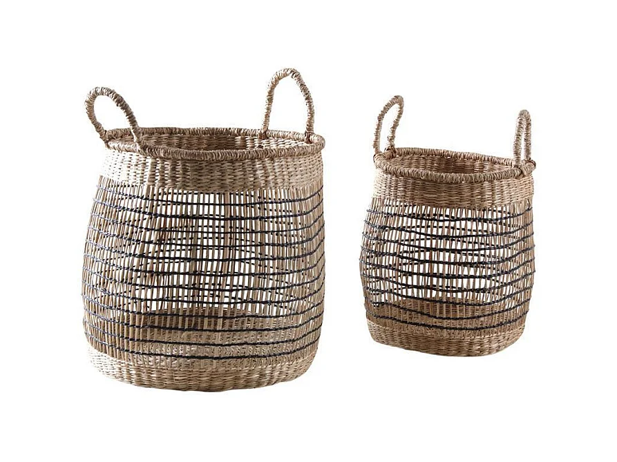 Corbeilles de rangement en jacinthe (Lot de 2)