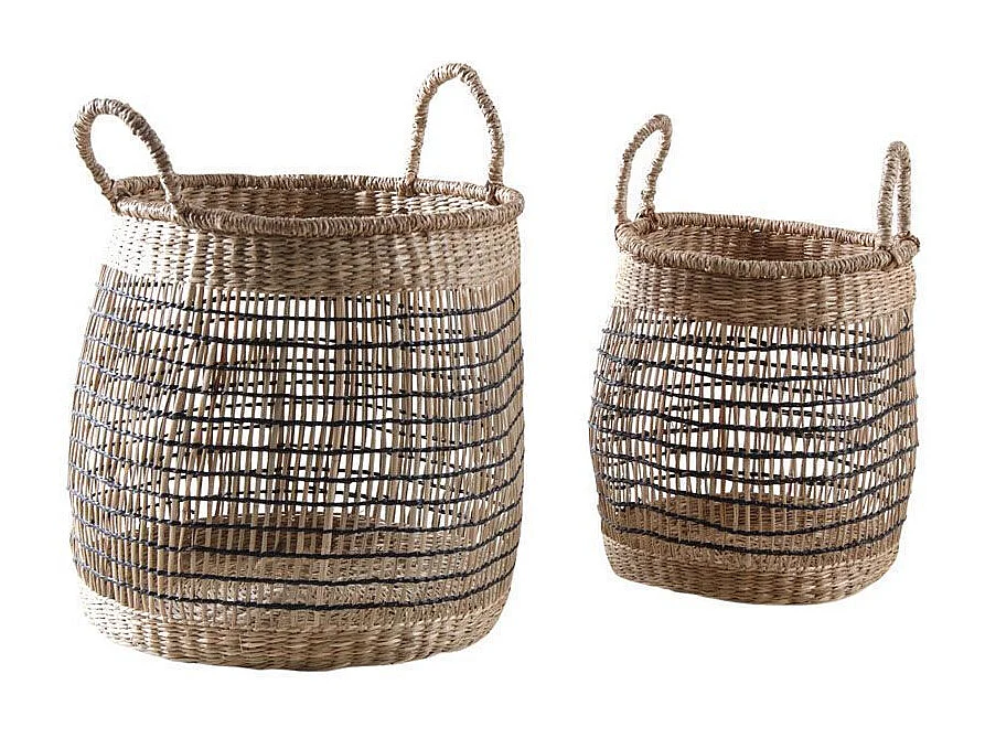 Corbeilles de rangement en jacinthe (Lot de 2)