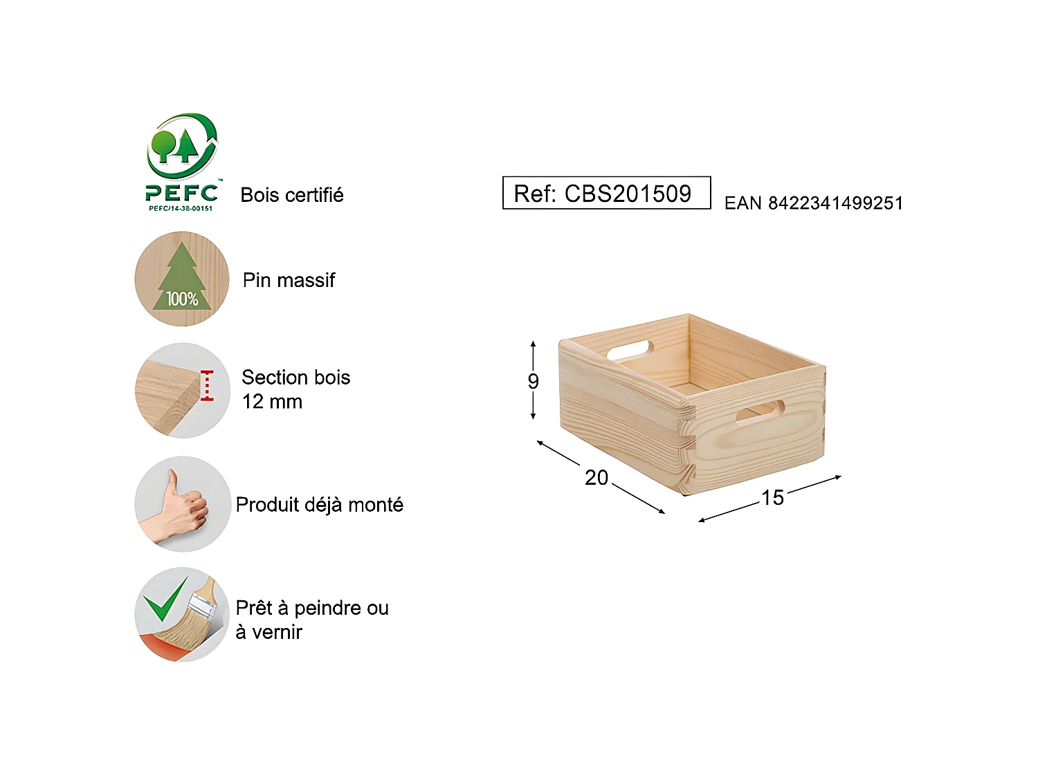 Aufbewahrungsbox aus Holz