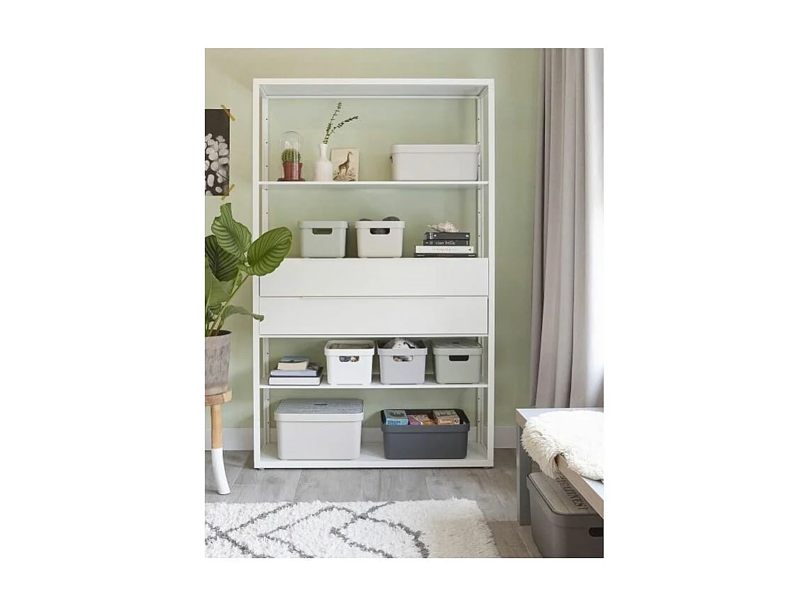 Boite de rangement avec couvercle transparent Sigma home Box 32 L