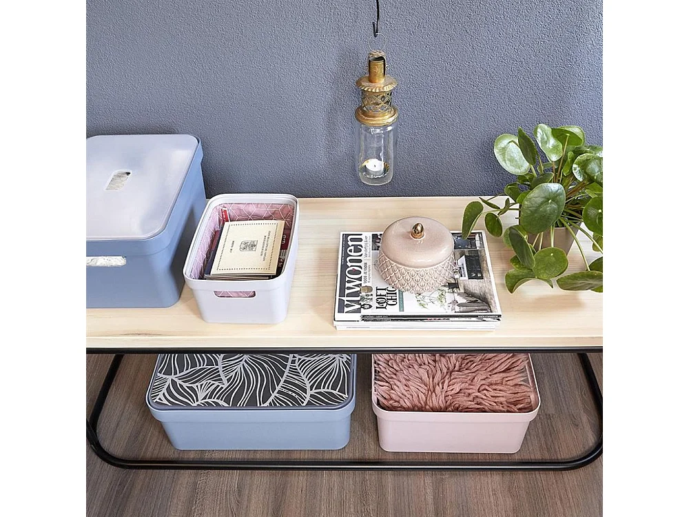 Boite de rangement Sigma home Box 24L Bleu gris