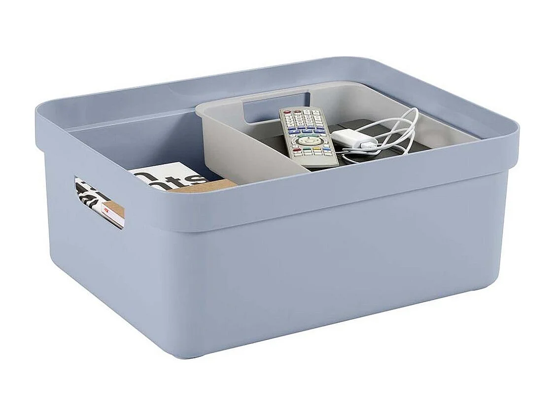 Boite de rangement Sigma home Box 24L Bleu gris
