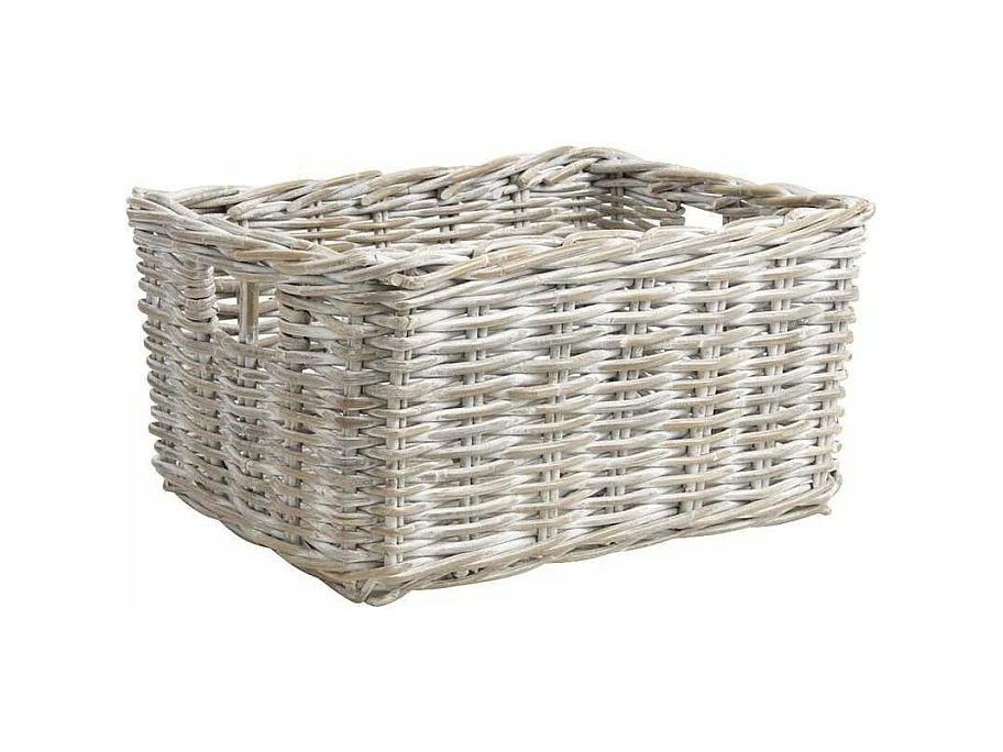 Corbeille de rangement en poelet patiné Longueur 38cm