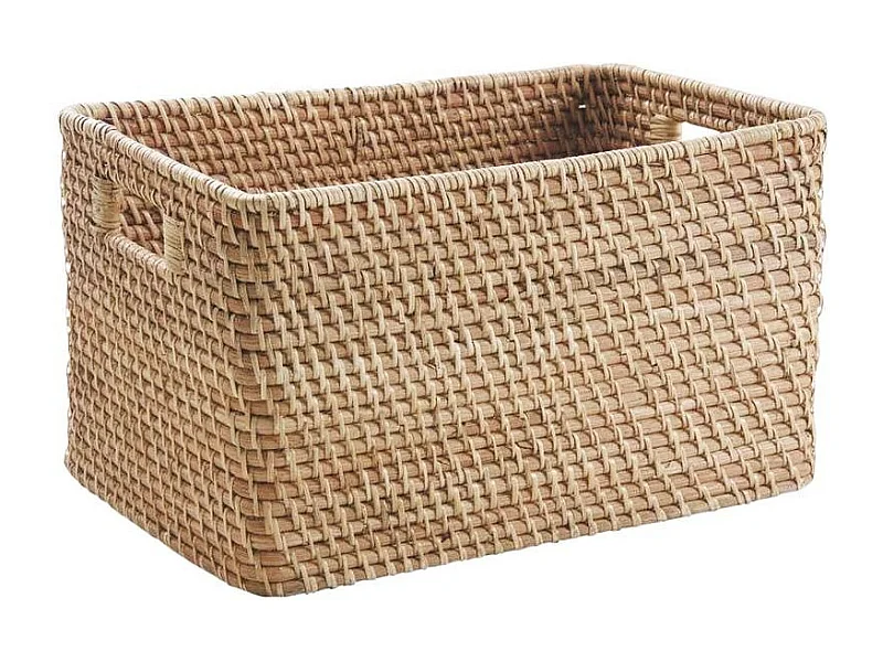 Tiroir de rangement en rotin naturel