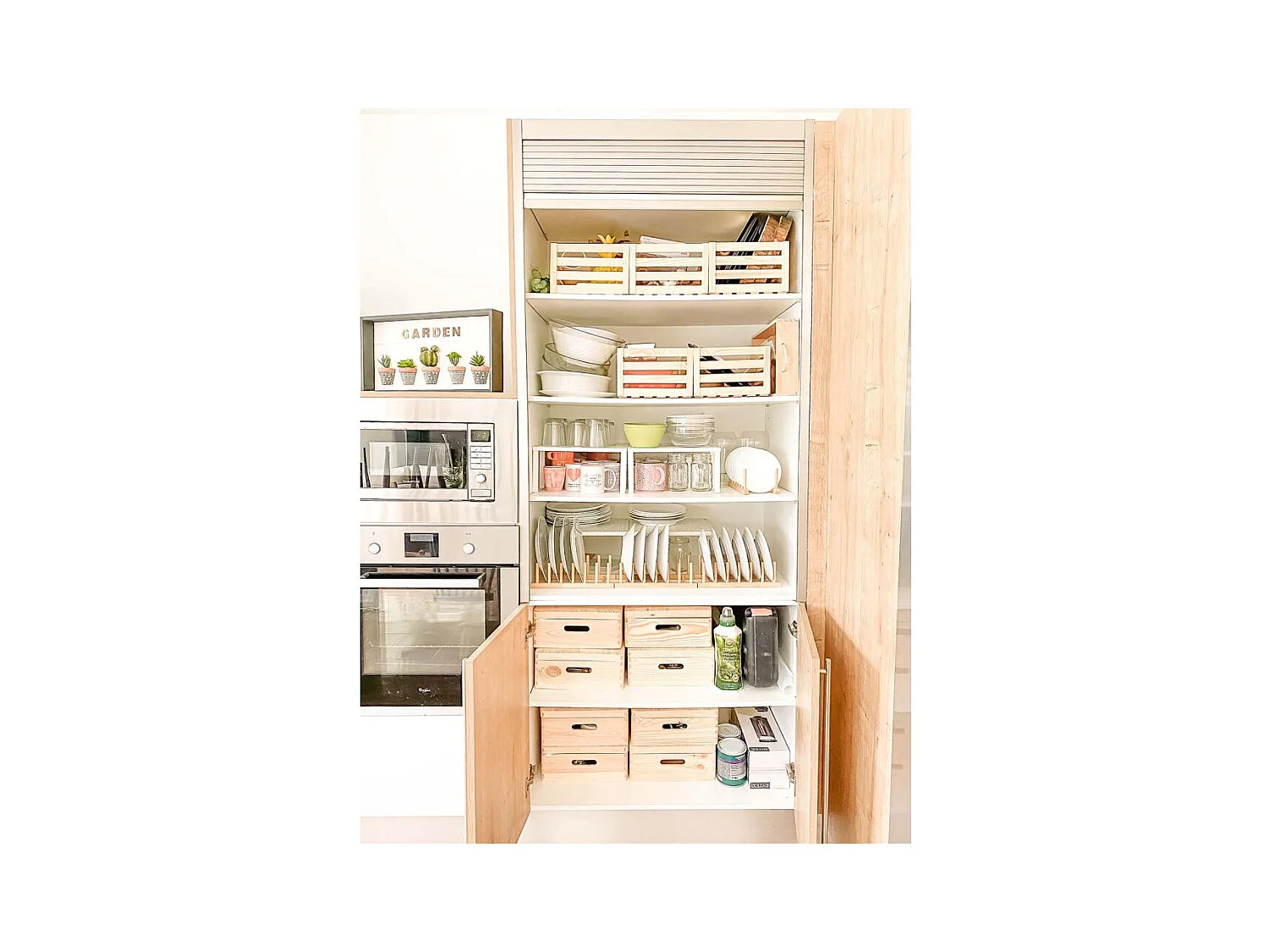 Boîte de rangement en pin massif avec couvercle Taille 1