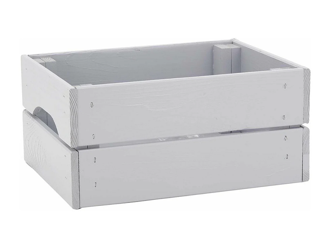 Caisse de rangement en pin petit modèle 31 x 23 x 15 cm Gris