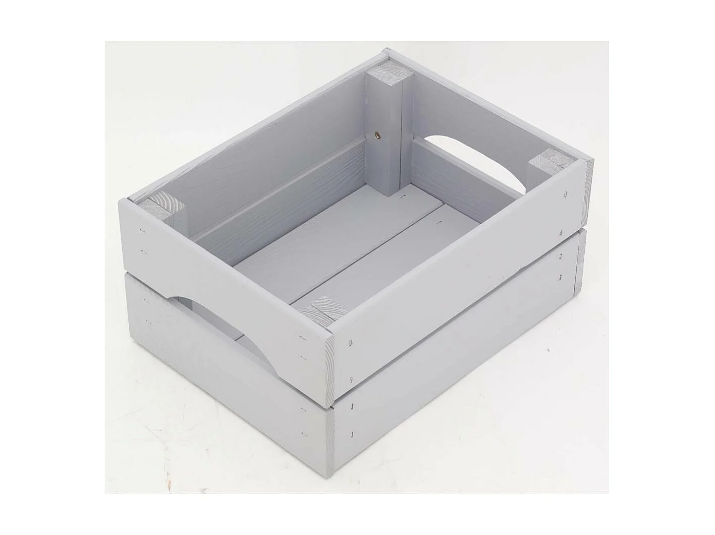 Caisse de rangement en pin petit modèle 31 x 23 x 15 cm Gris