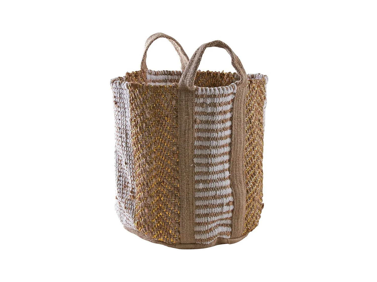 Corbeille de rangement en toile de jute épaisse