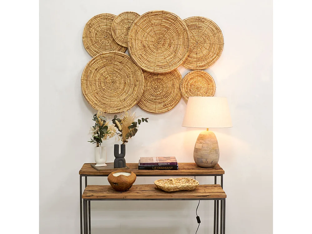 Consoles en bois recyclé et métal (lot de 2) Rectangulaire