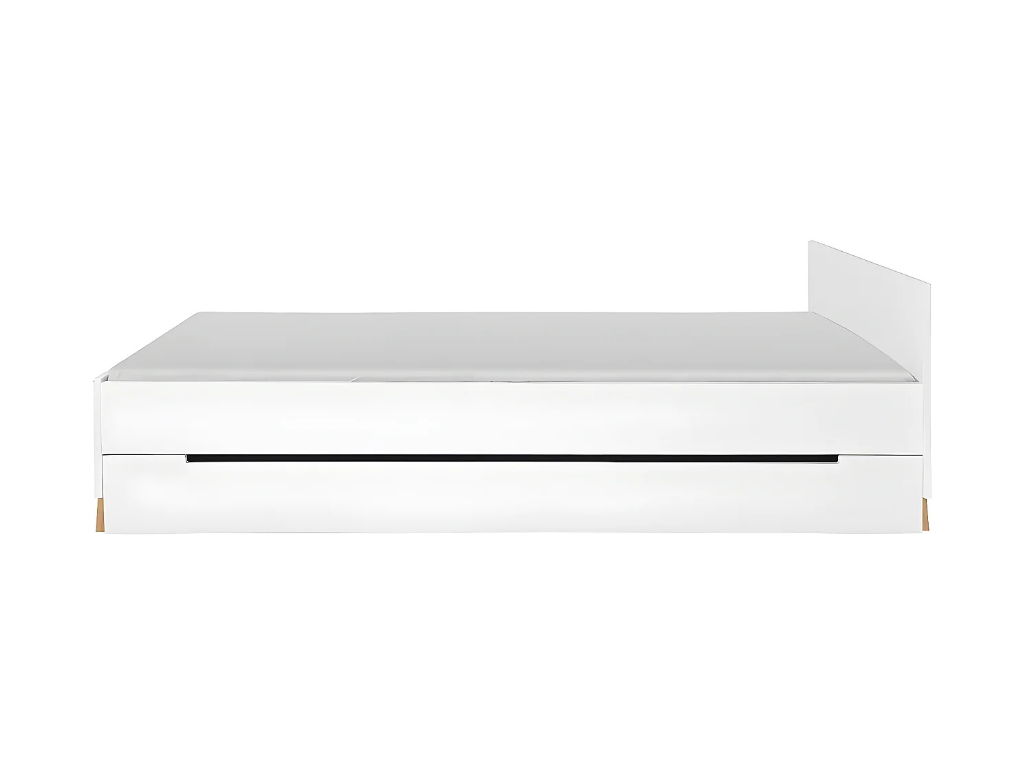 Lit 90x200 sommier et tiroir inclus Zara Blanc