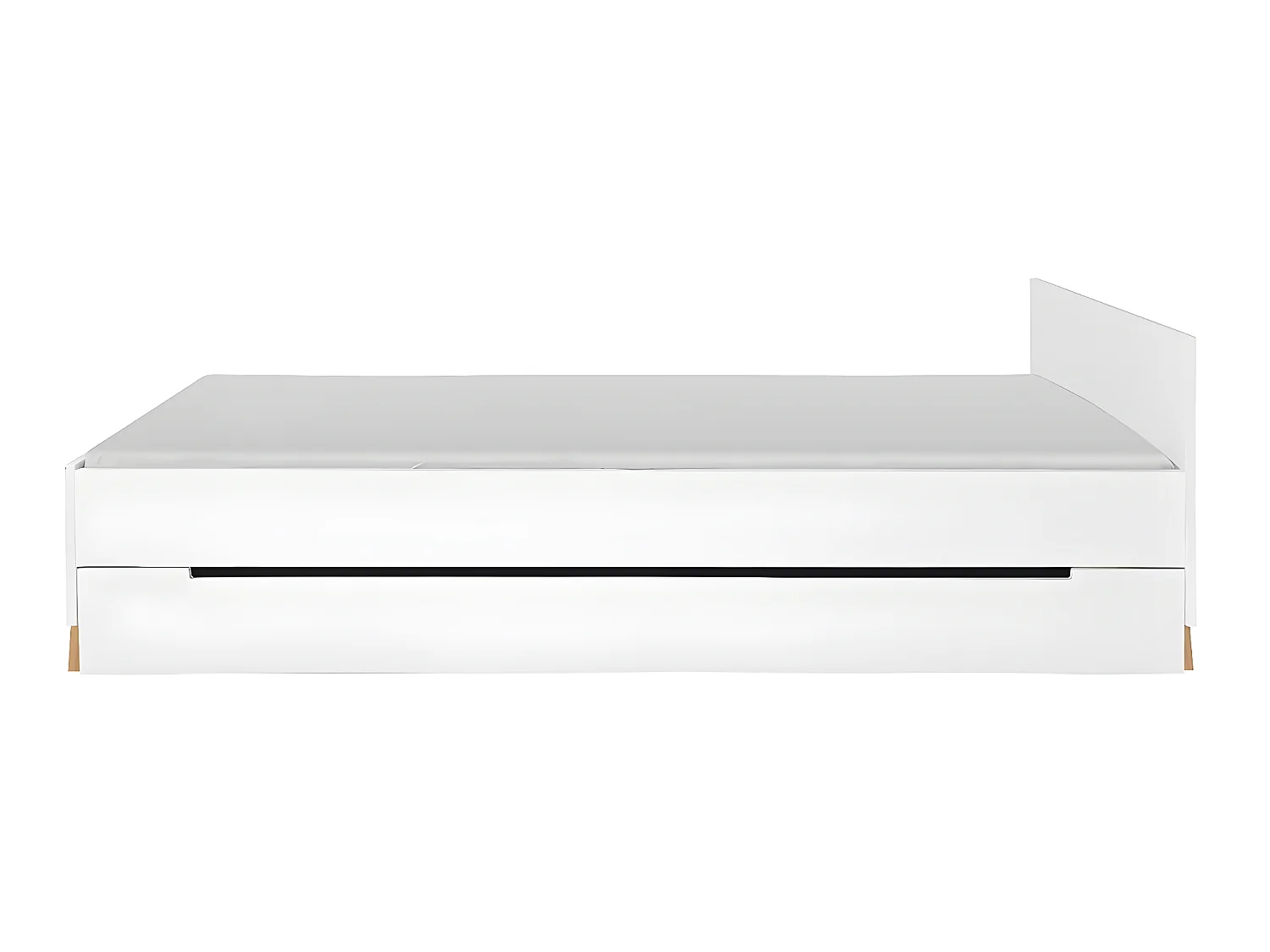 Lit 90x200 sommier et tiroir inclus Zara Blanc