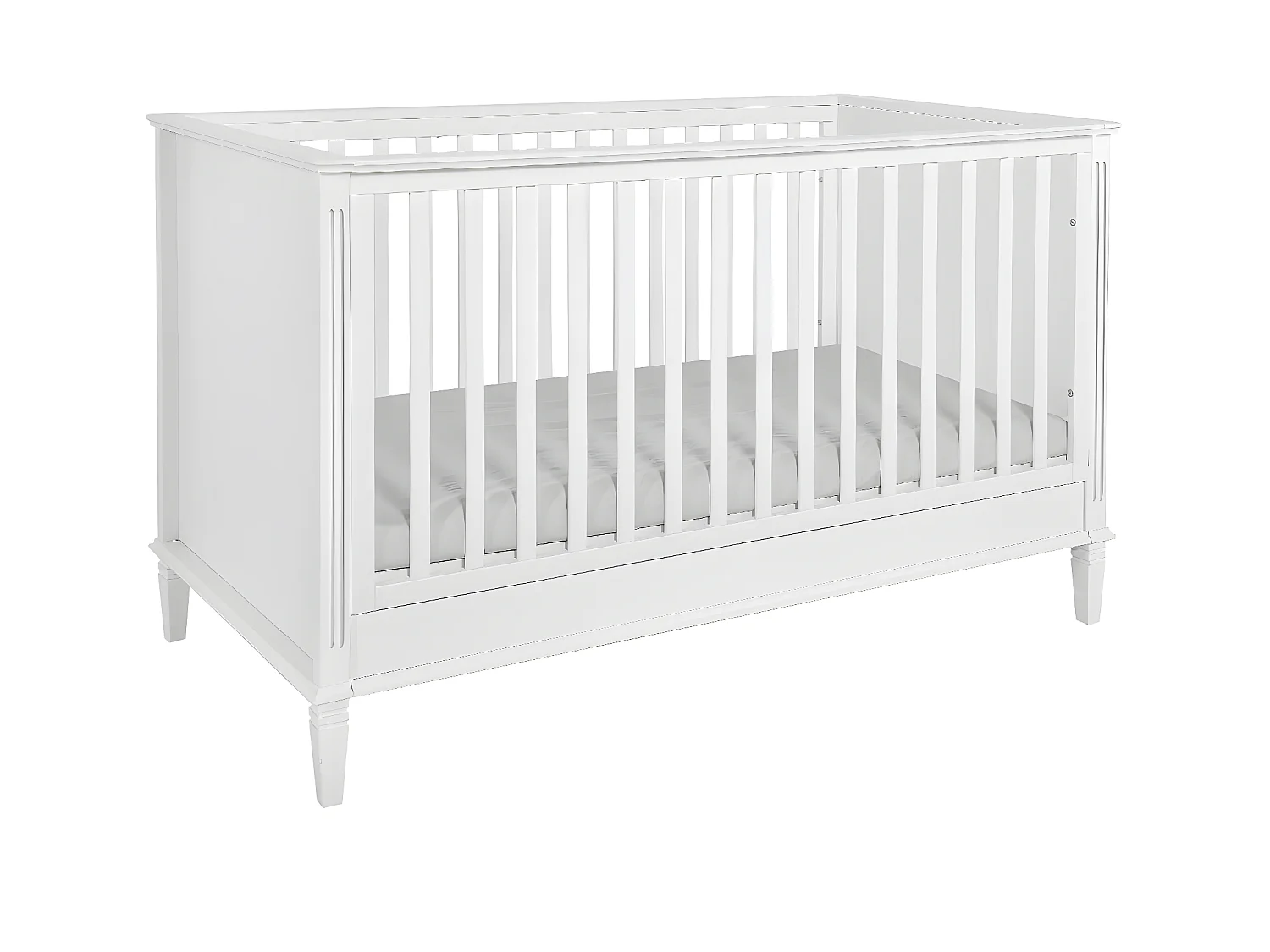 Lit évolutif 70x140 tiroir inclus Bianka Blanc