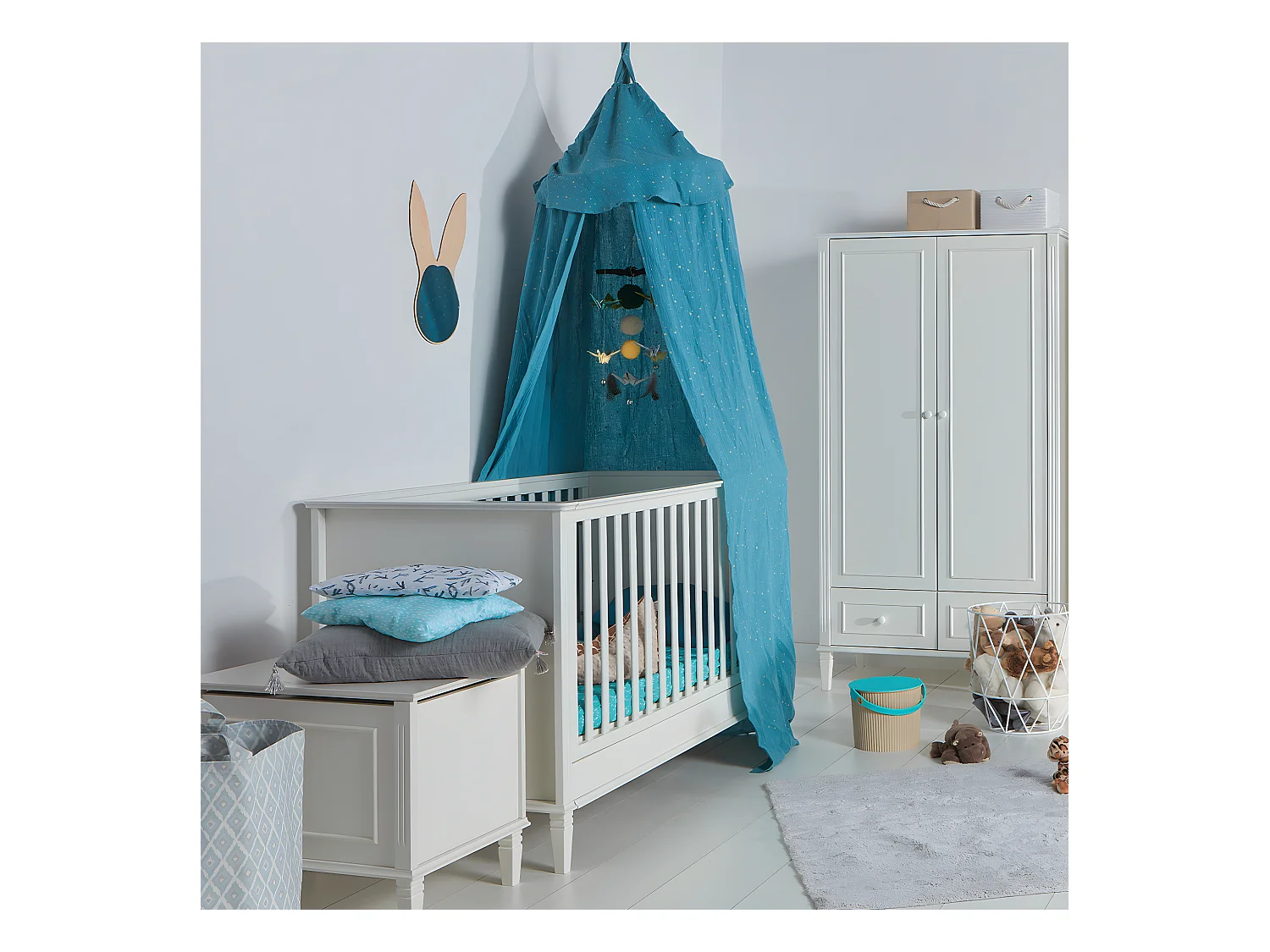 Lit évolutif 70x140 tiroir inclus Bianka Blanc