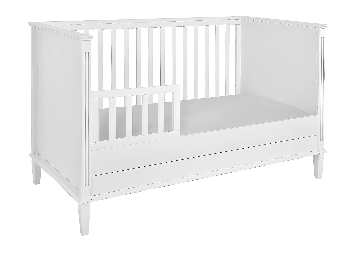 Lit évolutif 70x140 tiroir inclus Bianka Blanc