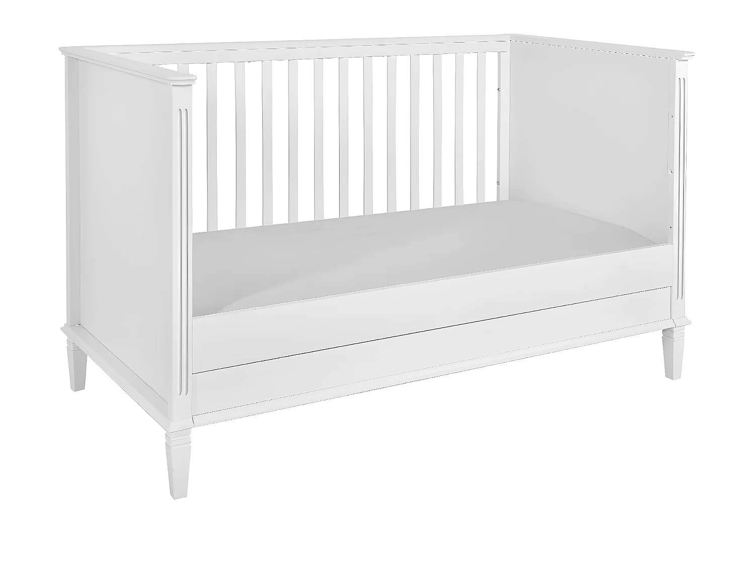 Lit évolutif 70x140 tiroir inclus Bianka Blanc