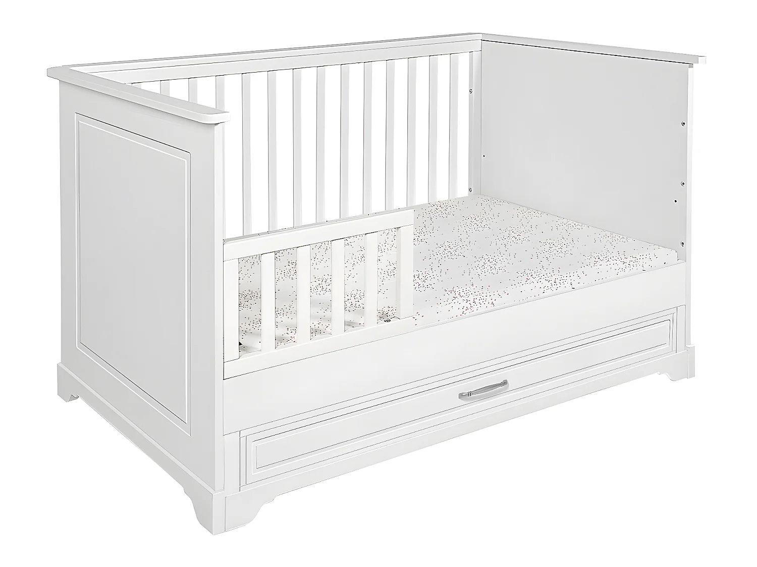 Lit évolutif 70x140 tiroir inclus Melody Blanc