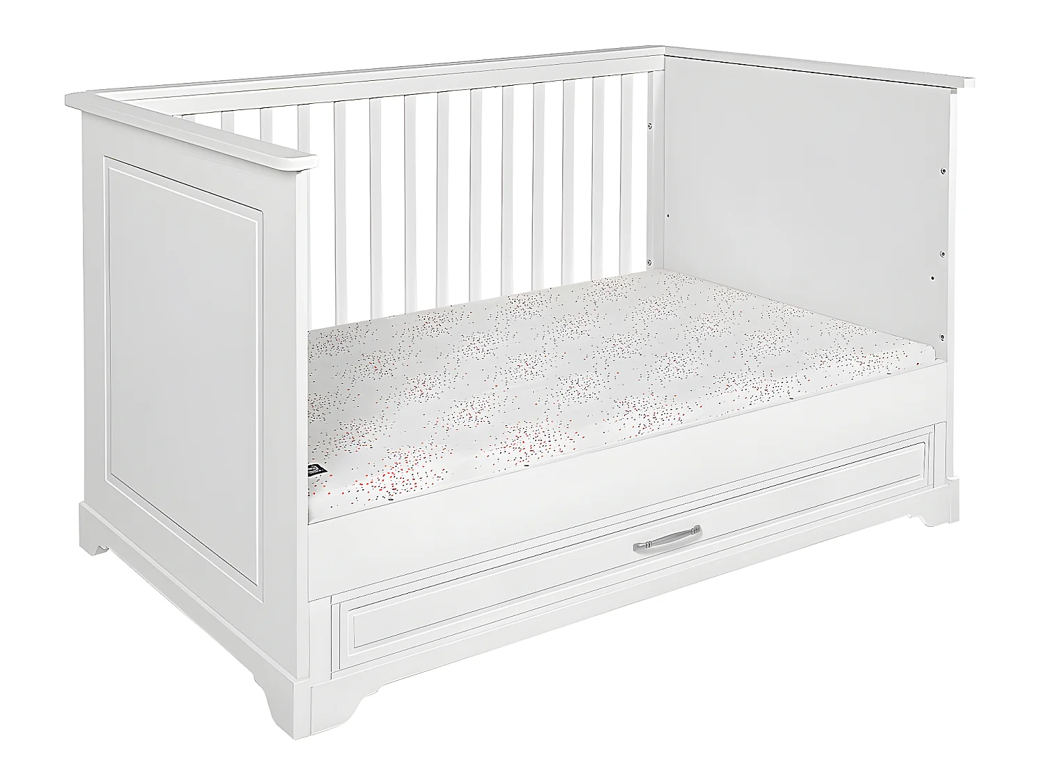 Lit évolutif 70x140 tiroir inclus Melody Blanc