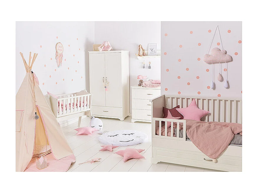 Lit évolutif 70x140 tiroir inclus Melody Blanc