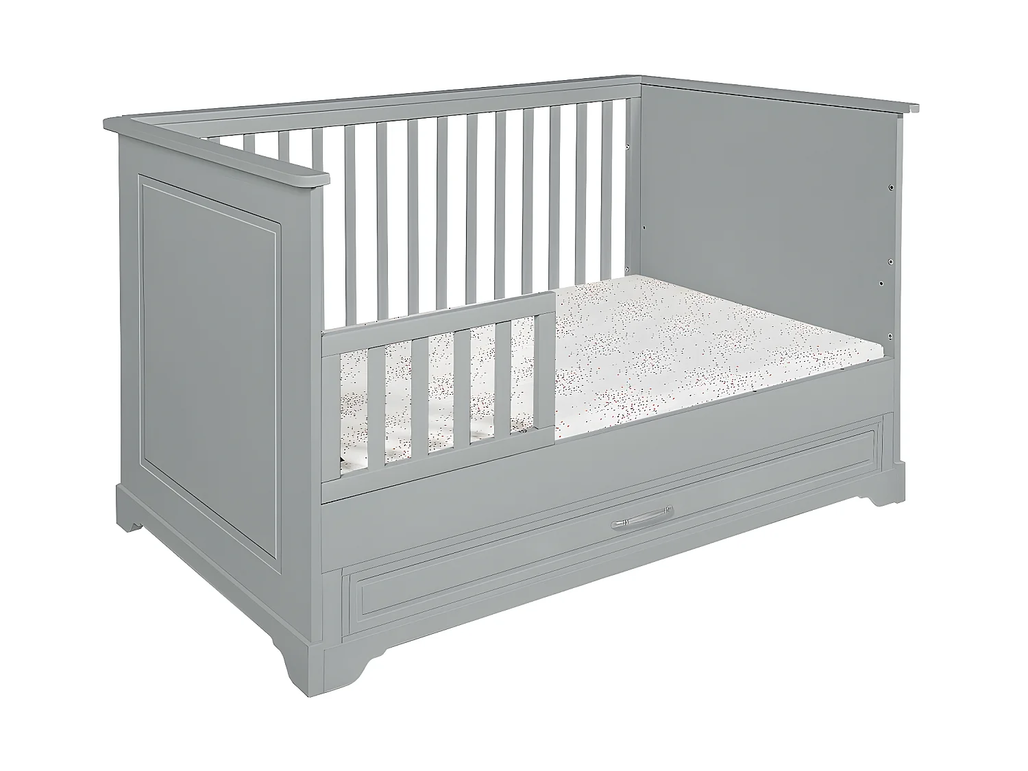 Lit évolutif 70x140 tiroir inclus Melody Gris