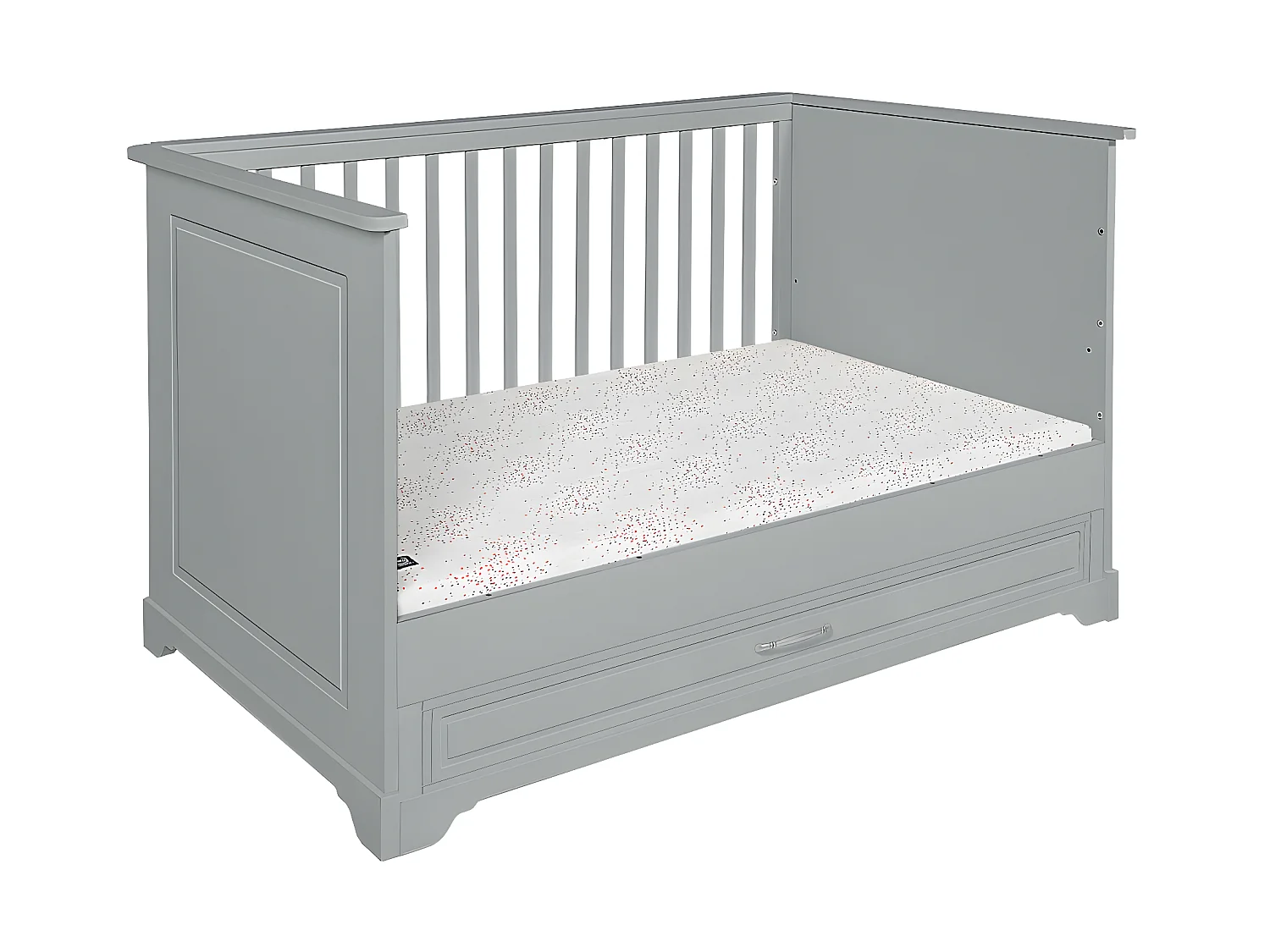 Lit évolutif 70x140 tiroir inclus Melody Gris