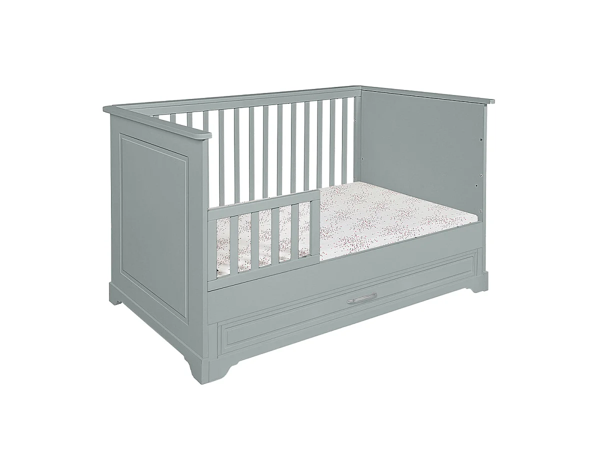 Lit évolutif 70x140 tiroir inclus Novelies Melody Gris