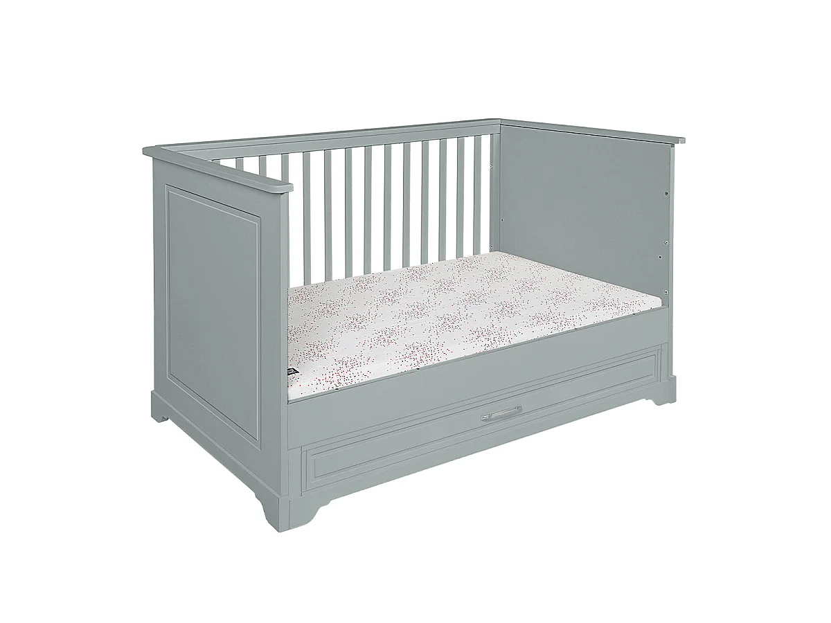 Lit évolutif 70x140 tiroir inclus Novelies Melody Gris
