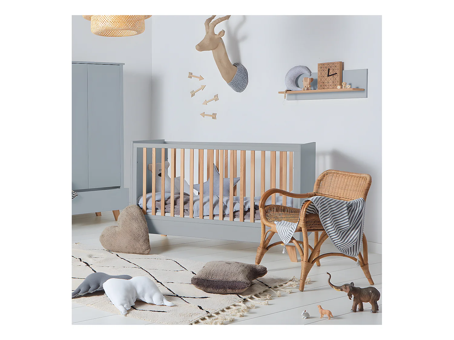 Lit évolutif 70x140 Zara Gris