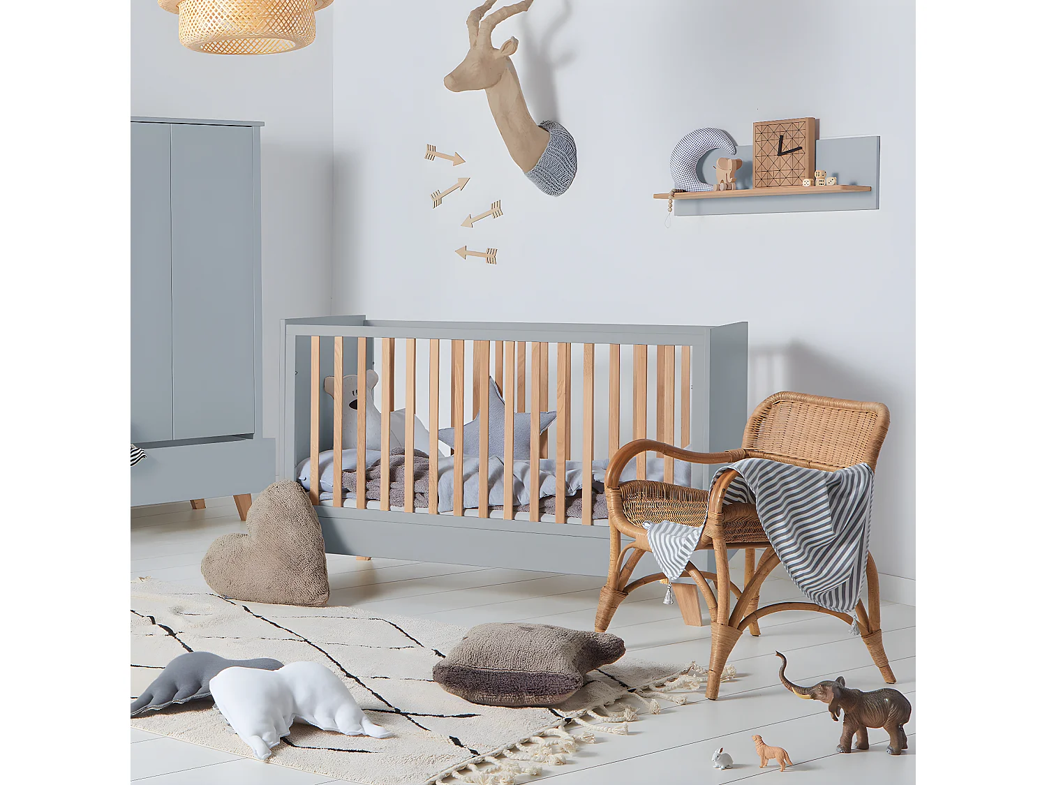 Lit évolutif 70x140 Zara Gris