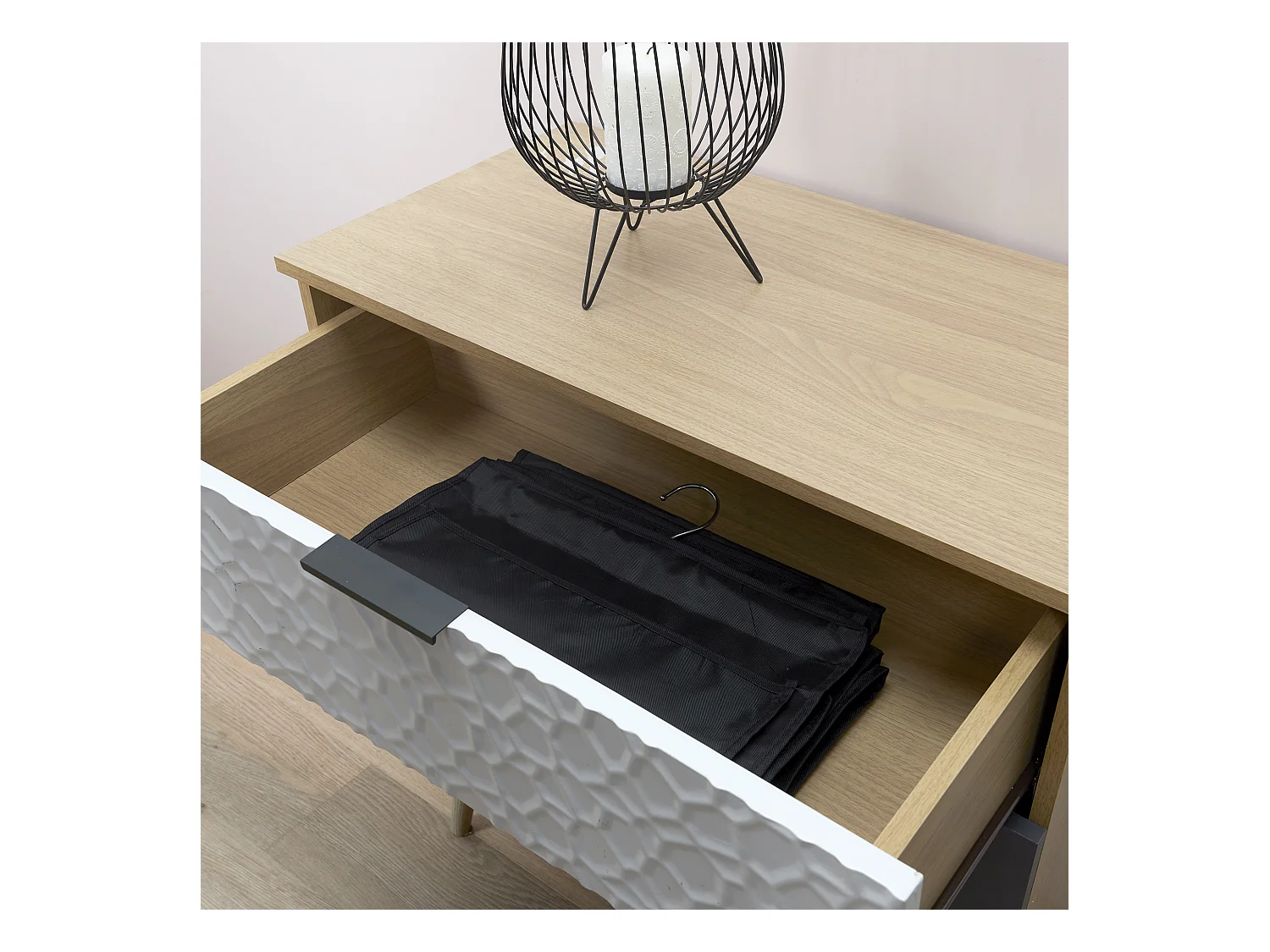 Rangement A Suspendre 6 Sacs A Main 90cm Noir