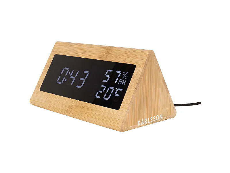 Despertador de bambú Triángulo