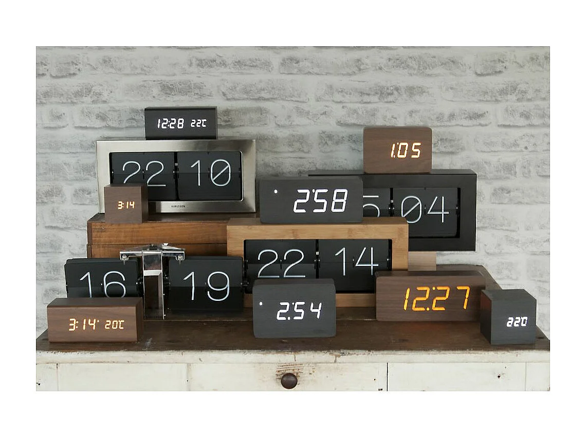 Réveil rectangulaire en bois Square