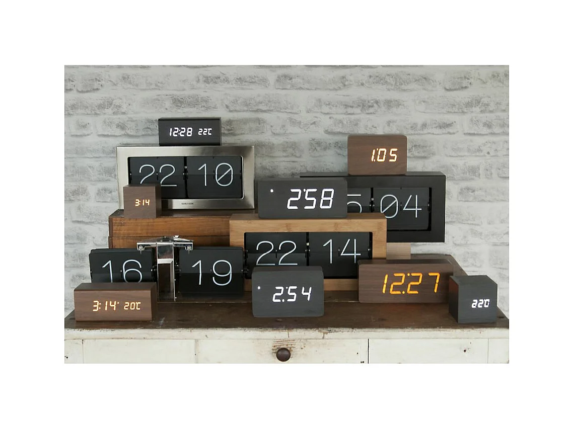 Réveil rectangulaire en bois Square