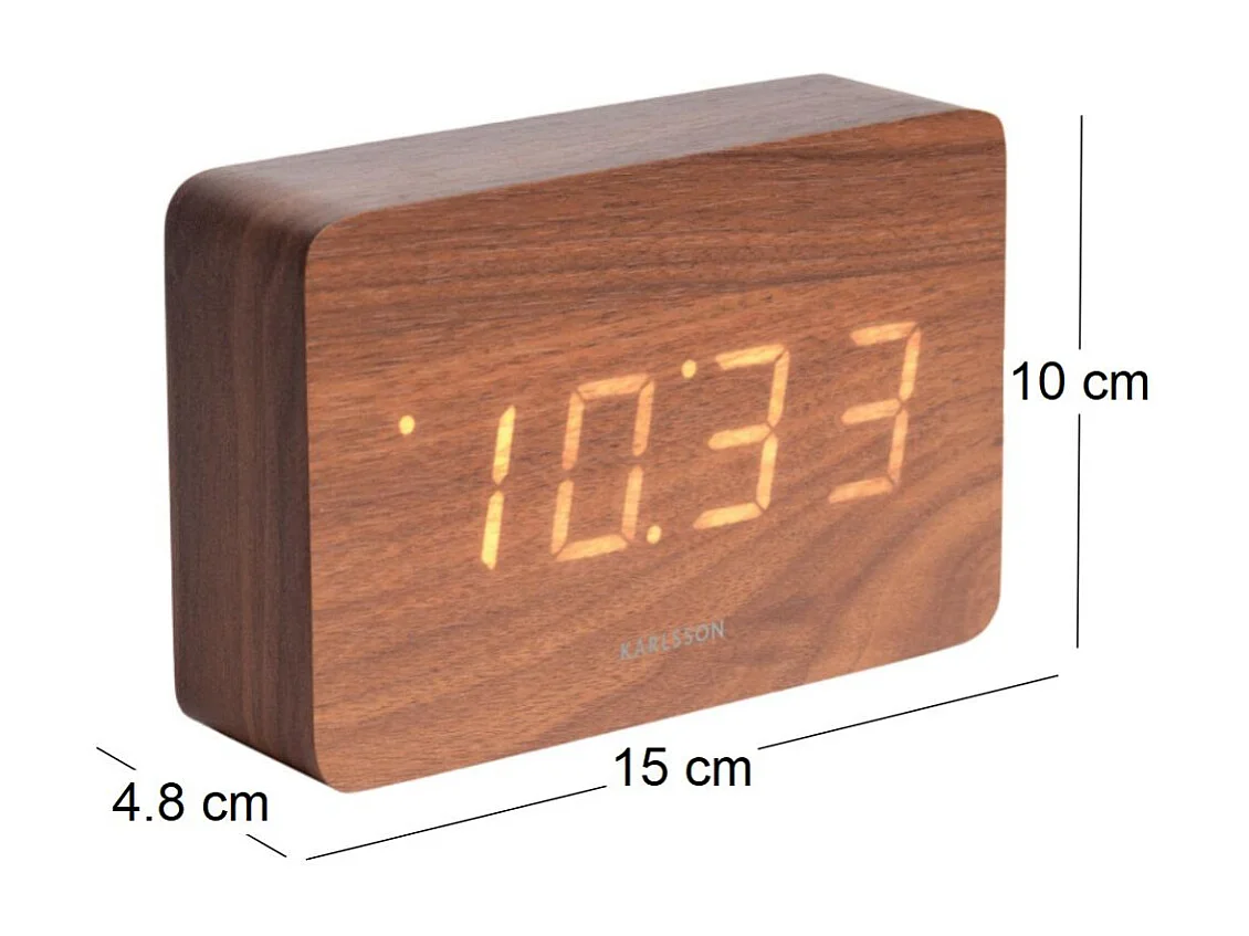 Rechteckiger Wecker aus Holz "Square"