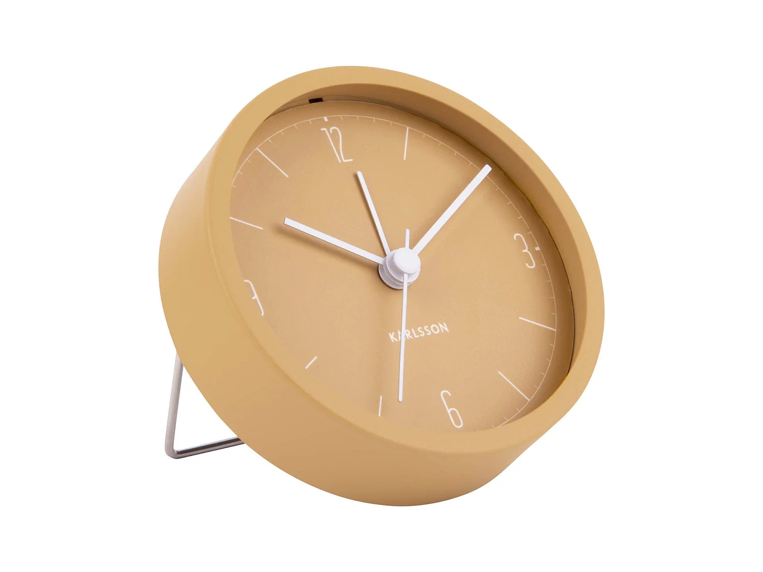 Wecker aus mattem Metall Numbers & Lines 9 cm